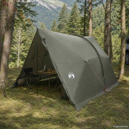vidaXL Waterdichte Tent Legergroen 185T Polyester met PU Coating