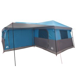 vidaXL Familietent met regenhuif, waterafstotend 14-persoons Blauw