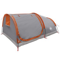vidaXL Hiking Tent Waterdicht 2-persoons Grijs en Oranje