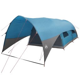 vidaXL Tunnel Tent met Waterdichte Regenhoes 10-persoons Blauw