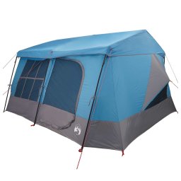 vidaXL Gezinstent met regenzeil waterdicht 9-persoons Blauw