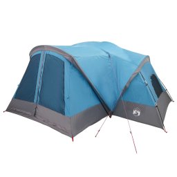 vidaXL Trekkingtent met waterdichte regenfly 10-persoons Blauw