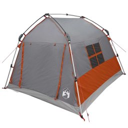 vidaXL Instant Tent Water-resistant 2-persoons Grijs en Oranje