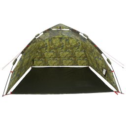 vidaXL Vis tent Snelle Vrijgave 4-persoons Lichte Camouflage