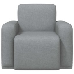 vidaXL Fauteuil Lichtgrijs Stof
