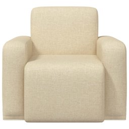 vidaXL Fauteuil Crèmekleurig Stof