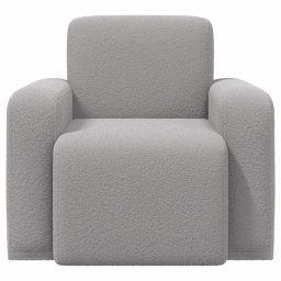 vidaXL Fauteuil Lichtgrijs Bouclé