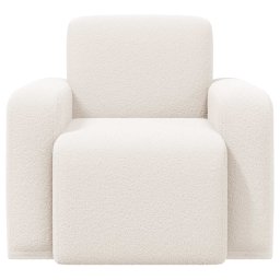 vidaXL Fauteuil Crèmekleurig Bouclé