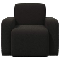 vidaXL Fauteuil Zwart Bouclé