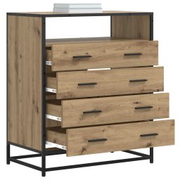 vidaXL Ladenkast 4-Lade Artisanaal eiken 70 x 41 x 83,5 cm