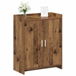 vidaXL Schoenenkast met opslag Oud hout 73,5 x 36 x 92 cm Bewerkt hout
