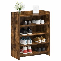 vidaXL Schoenenkast Gerookt eiken 73,5 x 36 x 92 cm Bewerkt hout