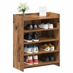 vidaXL Schoenenkast met opslag Oud hout 73,5 x 36 x 92 cm Bewerkt hout