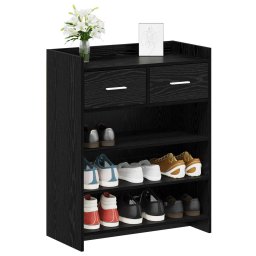 vidaXL Schoenenkast 73,5 x 36 x 92 cm Bewerkt hout Zwart eiken