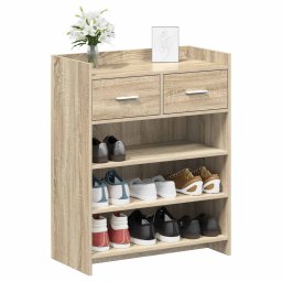 vidaXL Schoenenkast 73,5 x 36 x 92 cm Bewerkt hout Sonoma Eiken