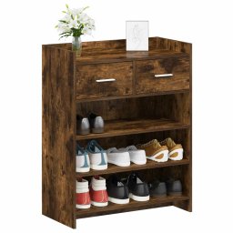 vidaXL Schoenenkast 73,5 x 36 x 92 cm Bewerkt hout Gerookt eiken