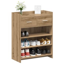 vidaXL Schoenenkast 73,5 x 36 x 92 cm Bewerkt hout Artisanaal eiken