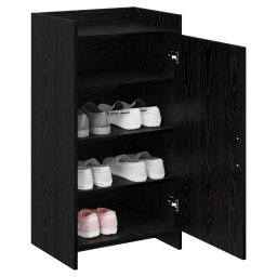 vidaXL Schoenenkast 48 x 36 x 92 cm Bewerkt hout Zwart eiken