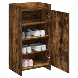 vidaXL Schoenenkast Gerookt eiken 48 x 36 x 92 cm Bewerkt hout