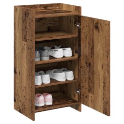 vidaXL Schoenenkast met opslag Oud hout 48 x 36 x 92 cm Bewerkt hout