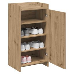 vidaXL Schoenenkast 48 x 36 x 92 cm Bewerkt hout Artisanaal eiken