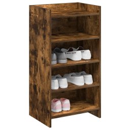 vidaXL Schoenenkast Gerookt eiken 48 x 36 x 92 cm Bewerkt hout