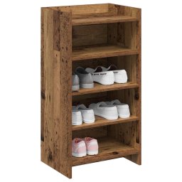 vidaXL Schoenenkast met opslag Oud hout 48 x 36 x 92 cm Bewerkt hout