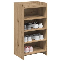 vidaXL Schoenenkast 48 x 36 x 92 cm Bewerkt hout Artisanaal eiken