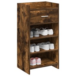 vidaXL Schoenenkast Gerookt eiken 48 x 36 x 92 cm Bewerkt hout