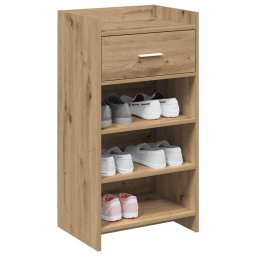 vidaXL Schoenenkast 48 x 36 x 92 cm Bewerkt hout Artisanaal eiken