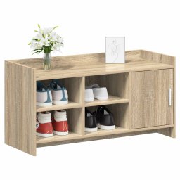 vidaXL Schoenenkast Sonoma Eiken 100 x 39,5 x 51 cm Bewerkt hout