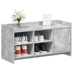 vidaXL Schoenenkast Betongrijs 100 x 39,5 x 51 cm Bewerkt hout