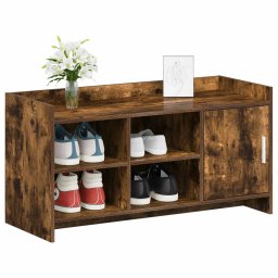 vidaXL Schoenenkast Gerookt eiken 100 x 39,5 x 51 cm Bewerkt hout