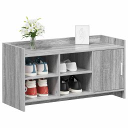 vidaXL Schoenenkast Grijs Sonoma 100 x 39,5 x 51 cm Bewerkt hout
