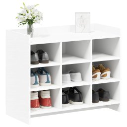 vidaXL Schoenenkast 85 x 39,5 x 70 cm Bewerkt hout Wit