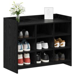 vidaXL Schoenenkast Zwart eiken 85 x 39,5 x 70 cm Bewerkt hout