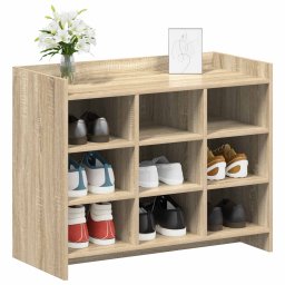 vidaXL Schoenenkast Sonoma Eiken 85 x 39,5 x 70 cm Bewerkt hout