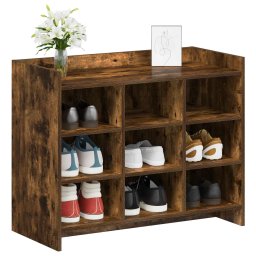 vidaXL Schoenenkast Gerookt eiken 85 x 39,5 x 70 cm Bewerkt hout