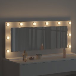 vidaXL Schmink Spiegel Wit 100 x 45 x 18 cm Glas en Hout met Kunststof