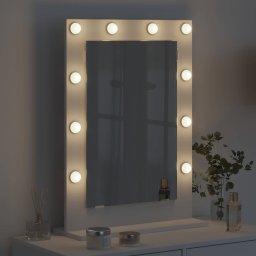 vidaXL Schmink Spiegel Wit 70 x 50 x 18 cm Glas en Hout met Kunststof