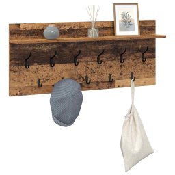 vidaXL Wandgemonteerde kapstok Muurmontage Oudhout 100 x 40 x 12 cm