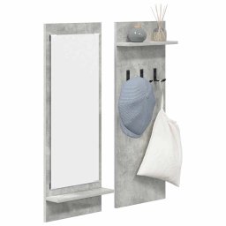 vidaXL Wandgemonteerde kapstok Muurmontage Beton Grijs 70 x 10 x 90 cm