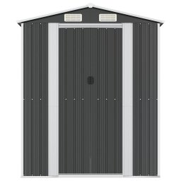 vidaXL Tuinschuur 192x689x223 cm gegalvaniseerd staal antracietkleurig