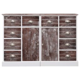 vidaXL Dressoir met 10 lades 113x30x79 cm hout bruin