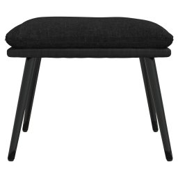 vidaXL Voetenbank 45x29,5x35 cm stof en kunstleer zwart