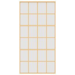 vidaXL Schuifdeur 102,5x205 cm mat ESG-glas en aluminium goudkleurig