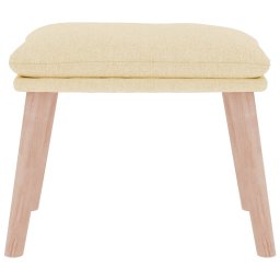 vidaXL Voetenbank 45x29,5x35 cm stof crèmekleurig