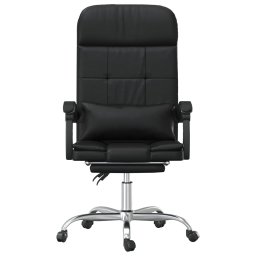 vidaXL Massage Relaxfauteuil voor op kantoor zwart kunstleer