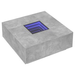 vidaXL Salontafel met Infinity LED 100x100x40 cm betongrijs