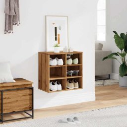 vidaXL Schoenenkast 52x30x50 cm artisanaal eikenkleur